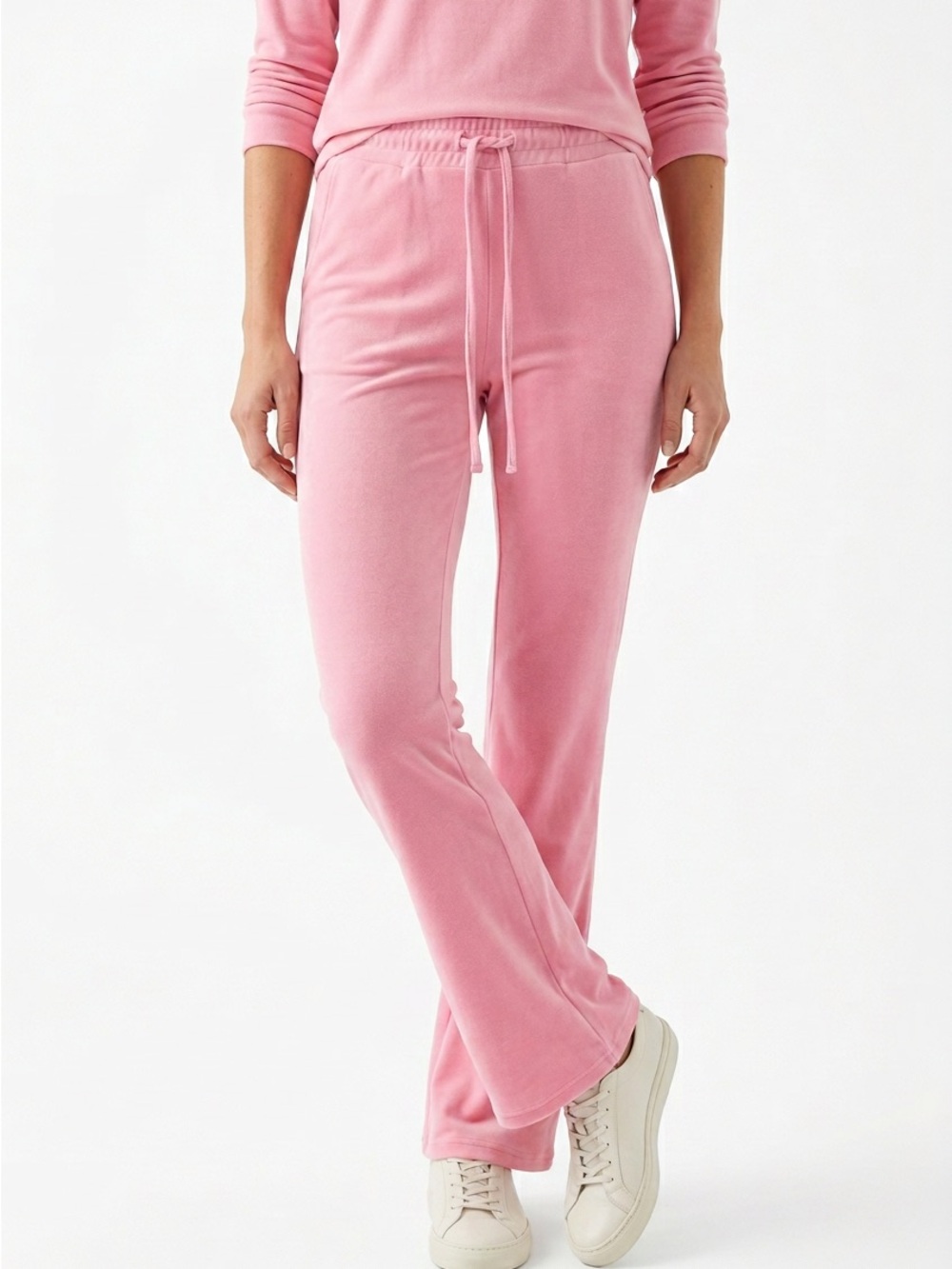 Pink Velour Drawstring Lounge Pants